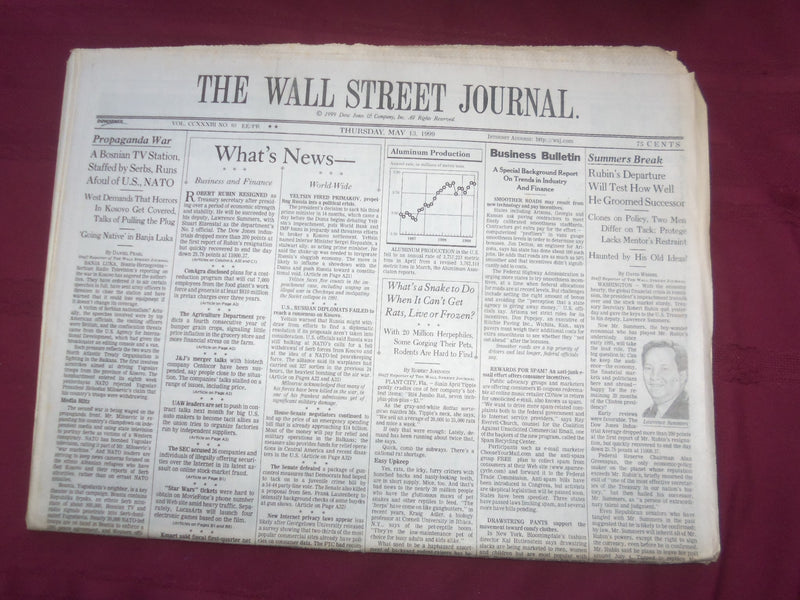 1999 MAY 13 THE WALL STREET JOURNAL-BOSNIAN TV STATIONS STAFFED BY SERBS- WJ 218