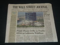 2020 JUNE 17 THE WALL STREET JOURNAL NEWSPAPER - RETAIL SALES REBOUND 17.7%