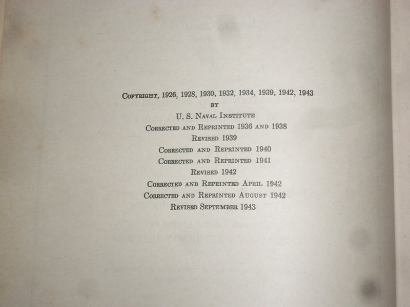 1943 NAVIGATION AND NAUTICAL ASTRONOMY HARDCOVER BOOK BY COMM. DUTTON - KD 9082
