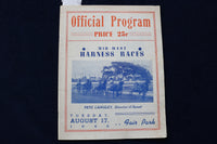 1948 AUGUST 17 MID-WEST HARNESS RACES PROGRAM - FAIR PARK - WISCONSIN - K 899