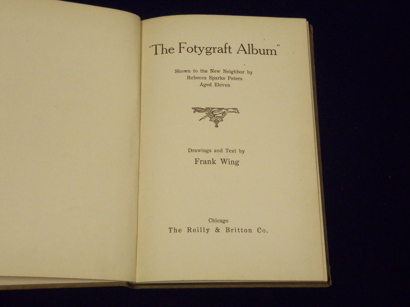 1916-1917 THE FOLYGRAFT & FAMBLY ALBUMS BY FRANK WING VOLUME LOT OF 2 - KD 3564