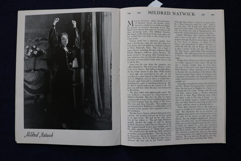 1950'S BLITHE SPIRIT WALNUT THEATRE PROGRAM - K 1743