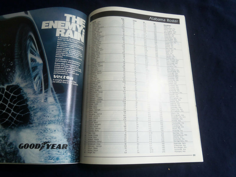 1985 OCT 12 FOOTBALL PROGRAM - PENN STATE UNIV VS UNIVERSITY ALABAMA - ST 6044ZA