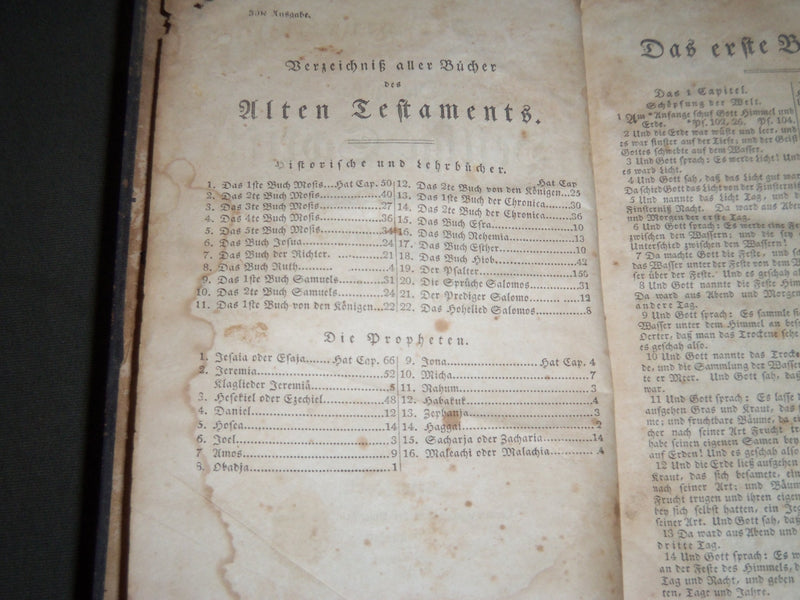 1852 DIE BIBEL OBER GANZE HEILIGE SCHRIFT GERMAN HARDCOVER BOOK - KD 4480