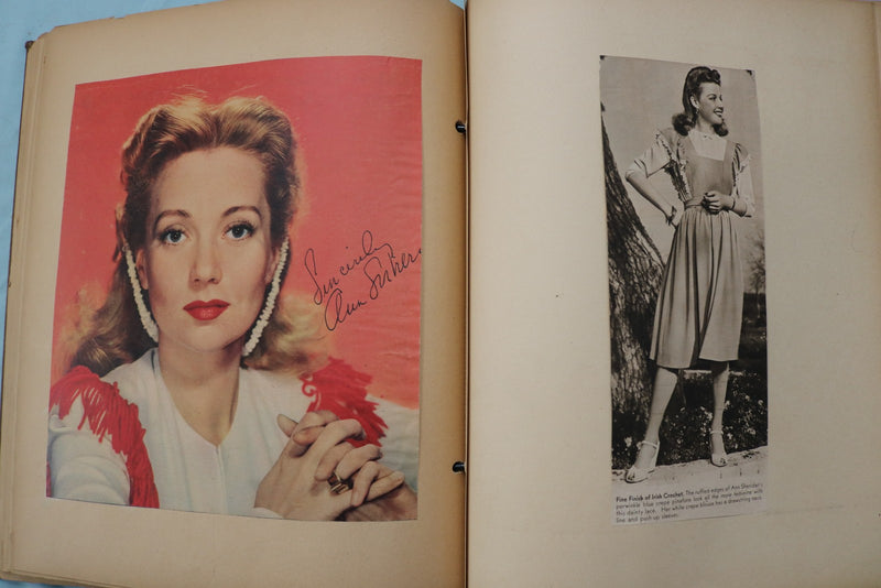 1940'S HOLLYWOOD STARS SCRAPBOOK - SHIRLEY TEMPLE - CLARK GABLE - E 26500