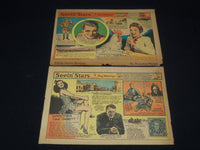 1940-1944 SEEIN' STARS NEWSPAPER COLOR COMIC STRIPS - LOT OF 7 - NP 9180