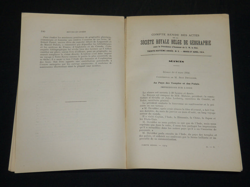 1905-1914 SOCIETE ROYALE BELGE GEOGRAPHIE BULLETIN MAGAZINE LOT OF 44 - WR 284G