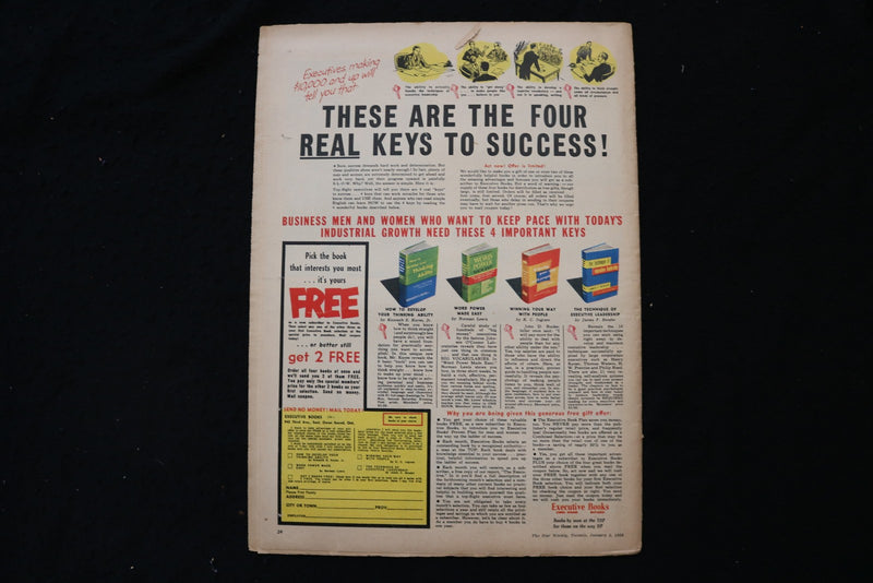 1952 JANUARY 5 STAR WEEKLY MAGAZINE - PATRICIA MEDINA COVER - E 26118