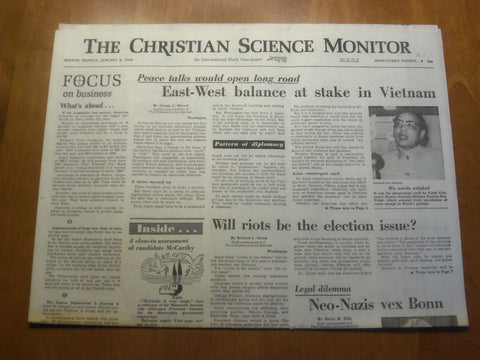 1968 JAN 8 THE CHRISTIAN SCIENCE MONITOR- E.-W. BALANCE AT STAKE VIETNAM-NP 4619