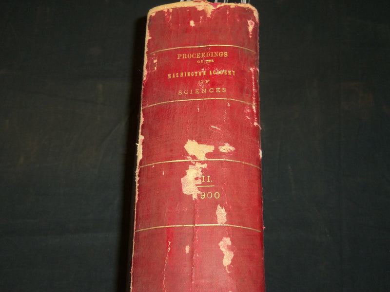 1900 WASHINGTON ACADEMY OF SCIENCES PROCEEDINGS VOLUME NO. 2 - PLATES - KD 5909