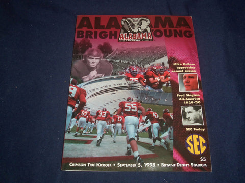 1998 SEP 5 UNIVERSITY OF ALABAMA VS BRIGHAM YOUNG FOOTBALL PROGRAM - ST 4137S