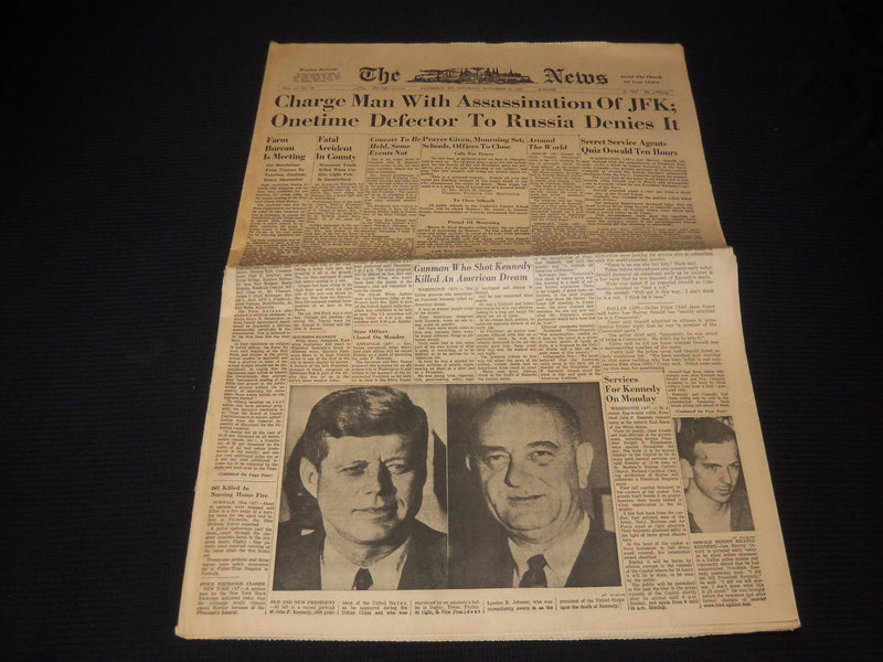 1963 NOVEMBER 23 THE NEWS - CHARGE MAN OF ASSASSINATION OF JFK - NP 1847P