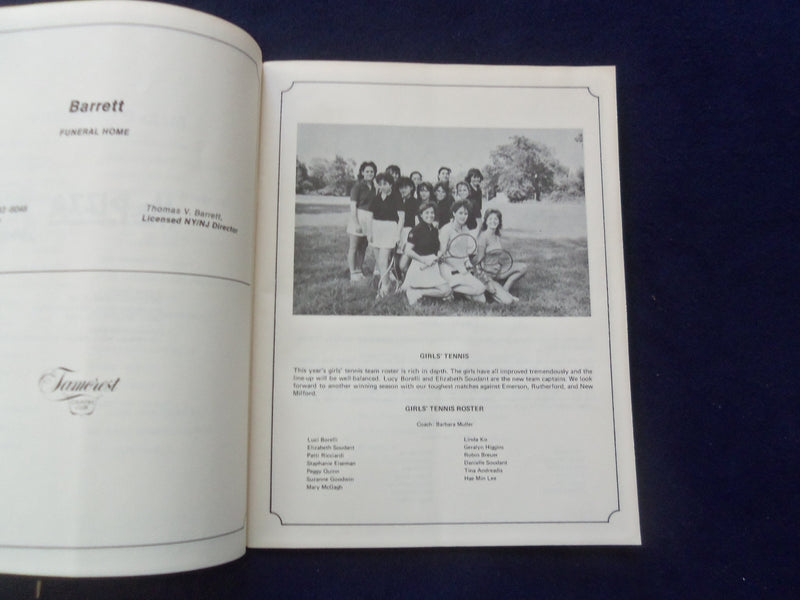 1984-1985 CRESSKILL HIGH SCHOOL COUGAR ALL SPORTS PROGRAM PROGRAM - J 8453