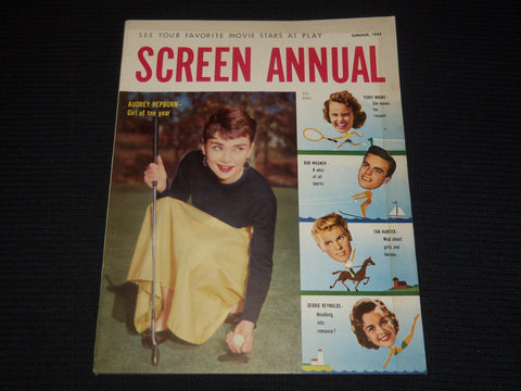 1954 SUMMER SCREEN ANNUAL MAGAZINE - AUDREY HEPBURN COVER - E 12418