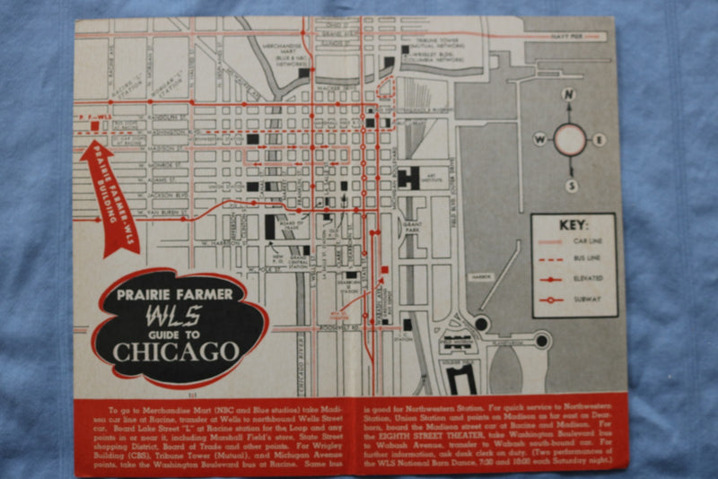 1930'S PRARIE FAMER & WLS GUIDE TO DOWNTOWN CHICAGO - K 2959