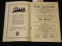 1924 THE MIRACLE STAGE PROGRAM - MAX REINHARDT - CLEVELAND - J 8010