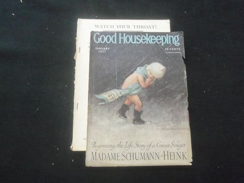 1927 JANUARY GOOD HOUSEKEEPING MAGAZINE - JESSIE WILCOX SMITH COVER - ST 4282J