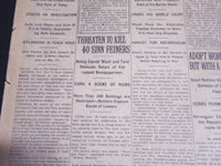 1920 DECEMBER 14 NEW YORK TIMES - THREATEN TO KILL 40 SINN FEINERS - NT 6778