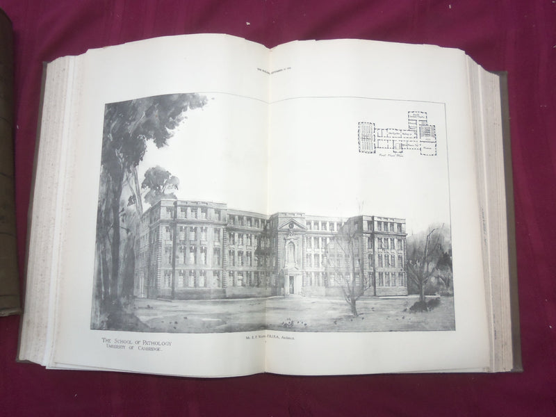 1926 JAN-DEC THE BUILDER U. K. MAGAZINE BOUND VOLUMES - 2 VOLS - FOLD OUTS- C 26