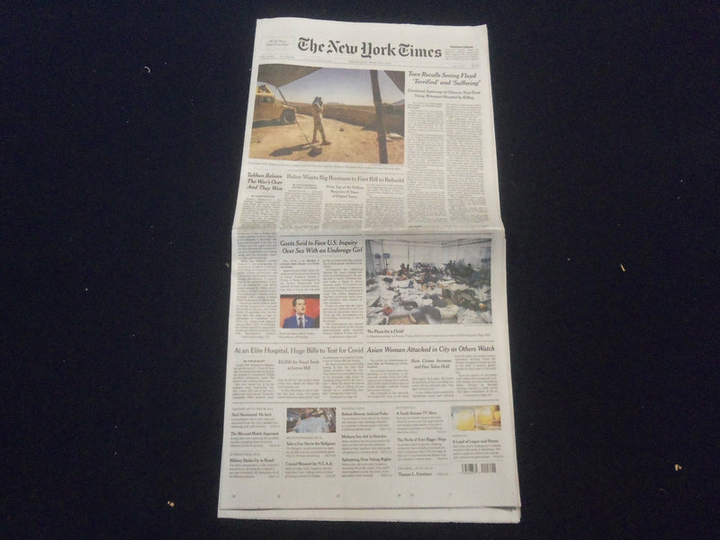 2021 MARCH 31 NEW YORK TIMES - GAETZ TO FACE INQUIRY OVER SEX WITH UNDERAGE GIRL