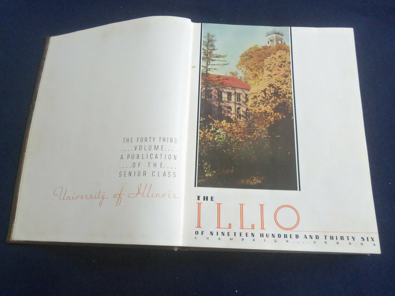 1936 THE ILLIO UNIVERSITY OF ILLINOIS YEARBOOK - URBANA-CHAMPAIGN, IL - YB 2769