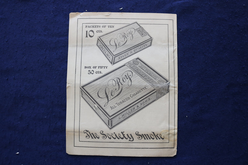 1896-1898 FIFTH AVE THEATRE PROGRAMS - LOT OF 2 - K 1675