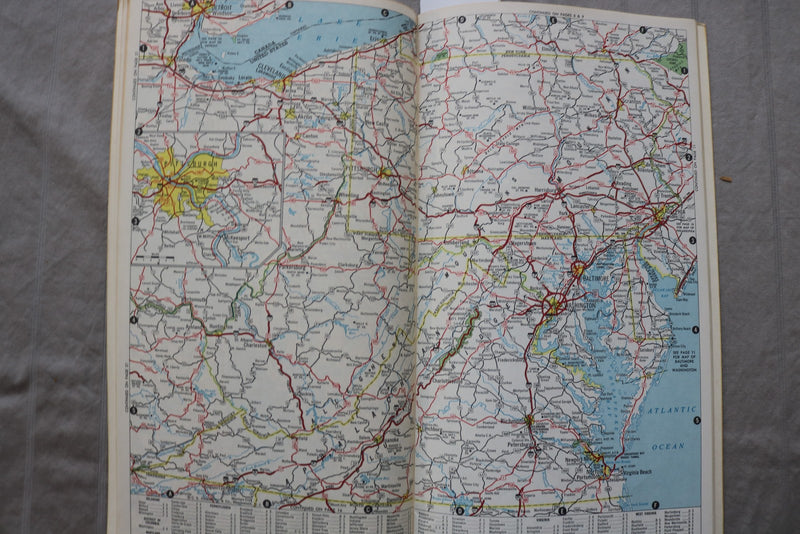 1964 HAMMOND ROAD ATLAS OF THE UNITED STATES - WORLD'S FAIR EDITION - K 3458