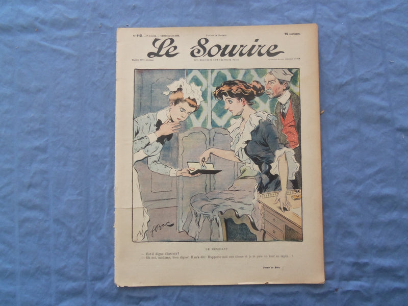 1901 DEC 14 LE SOURIRE MAGAZINE - ILLUSTRATED COMEDY - FRENCH TEXT - SP 4864T