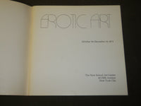 1973 EROTIC ART - THE NEW SCHOOL ART CENTER CATALOG - GREAT PRINTS - J 3802