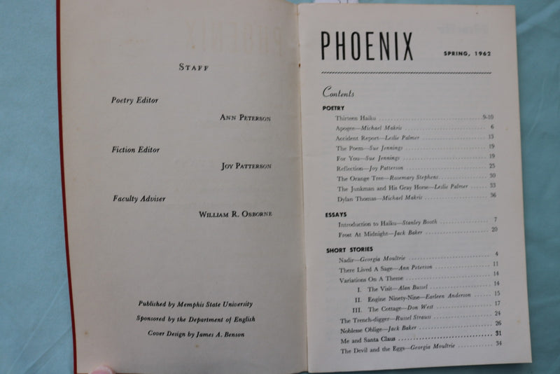 1961-1963 PHOENIX MAGAZINE - MEMPHIS STATE UNIVERSITY - LOT OF 5 - K 3425