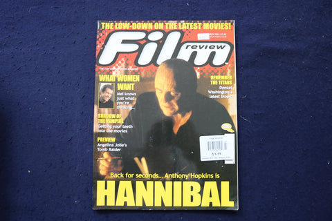 2001 MARCH FILM REVIEW MAGAZINE - ANTHONY HOPKINS - HANNIBAL COVER - E 19113