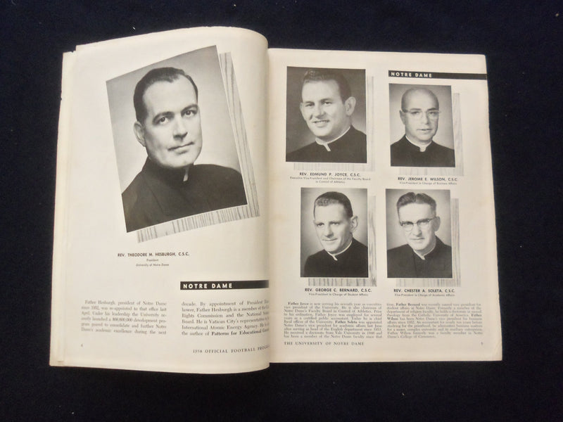 1958 SEPTEMBER 27 FOOTBALL PROGRAM - UNIV INDIANA VS. UNIV NOTRE DAME - SP 5454R