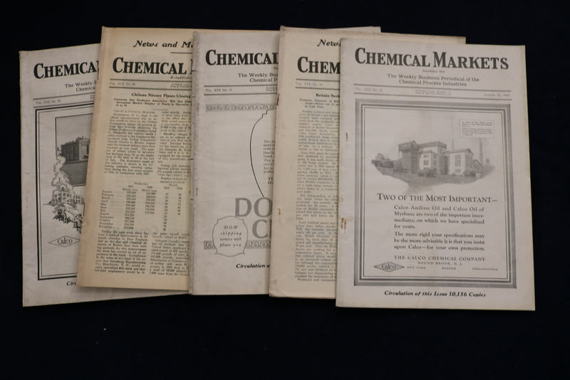 1926 DRUG & CHEMICAL MARKETS WEEKLY MAGAZINE - LOT OF 50 - O 3631