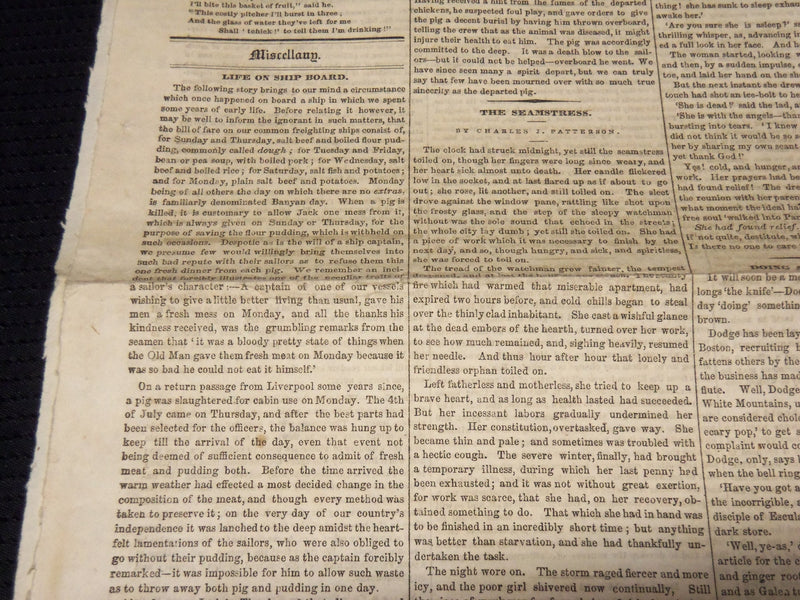 1849 NOVEMBER WESTERN WORLD NEWSPAPER - ASTOR PLACE RIOT - NP 3879N