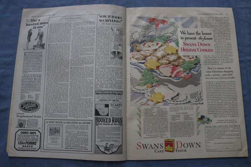 1928 NOVEMBER WOMAN'S WORLD MAGAZINE - ILLUSTRATIONS/STORIES/ADS - SP 4783T