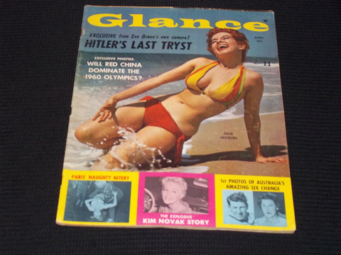 1960 APRIL GLANCE MAGAZINE - JULIE JACQUES FRONT COVER - E 12234