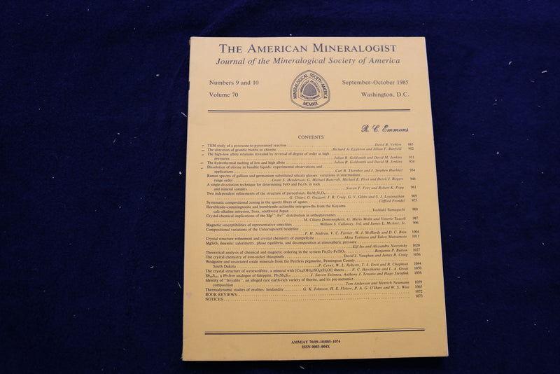 1979-1985 THE AMERICAN MINERALOGIST JOURNAL - LOT OF 13 - O 3378