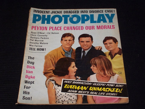 1966 APRIL PHOTOPLAY MAGAZINE - PEYTON PLACE FRONT COVER - E 1925
