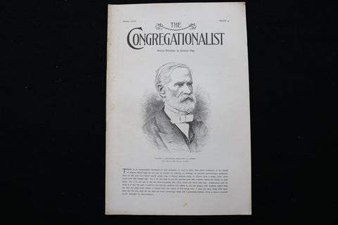 1895 JANUARY 24 THE CONGREGATIONALIST MAGAZINE - WILLIAM G. SCHAUFFLER - K 2327