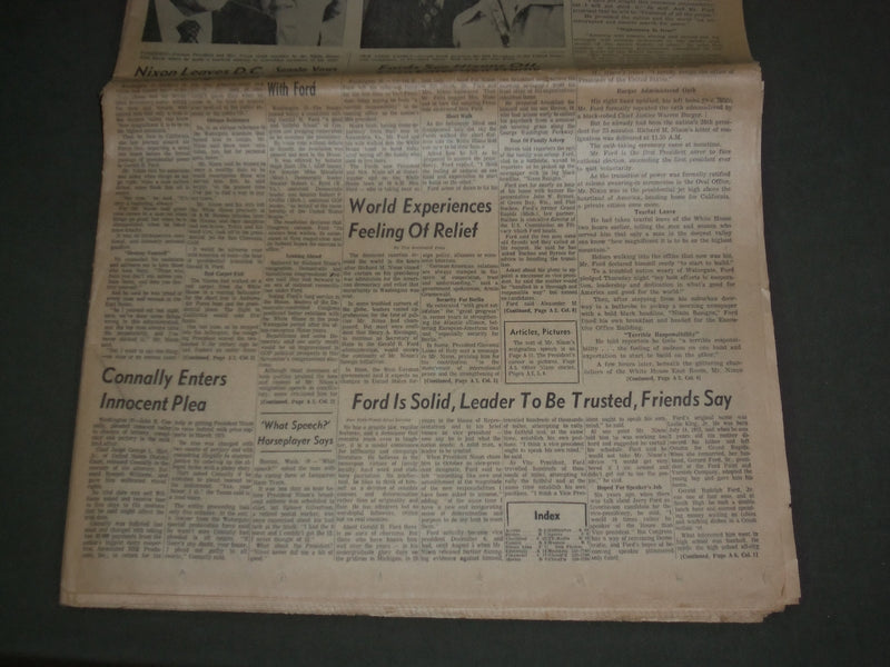 1974 AUGUST 9 THE BALTIMORE EVENING SUN - GERALD FORD BECOMES PRESIDENT- NP 2959