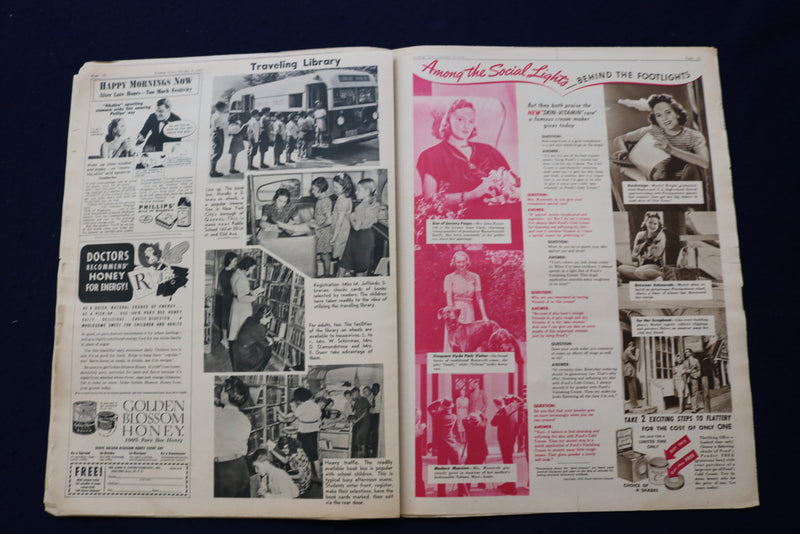 1939 OCT 8 SUNDAY NEWS PICTURE NEWSPAPER - BRUCE CABOT- PARIS FASHIONS - E 22703