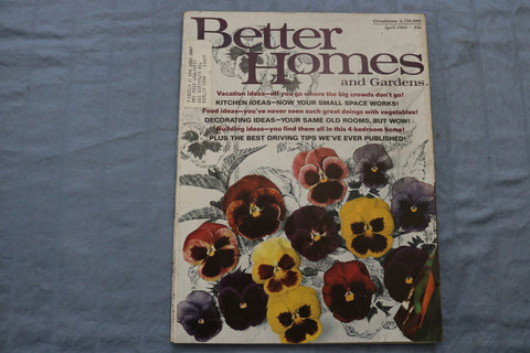 1966 APRIL BETTER HOMES AND GARDENS MAGAZINE - VACATION IDEAS COVER - E 9688