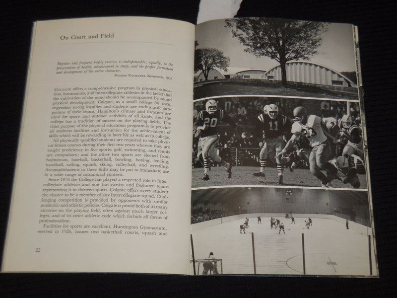 1962 COLGATE - A FIRST VIEW SOFTCOVER BOOK - COLGATE UNIVERSITY - J 9879