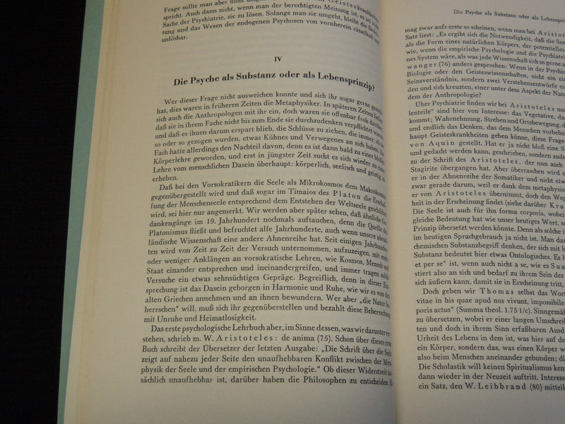 1956 ZUR GESCHICHTE UND DEUTUNG DER ENDOGENEN PSYCHOSEN BOOK BY WYRSCH - J 9568