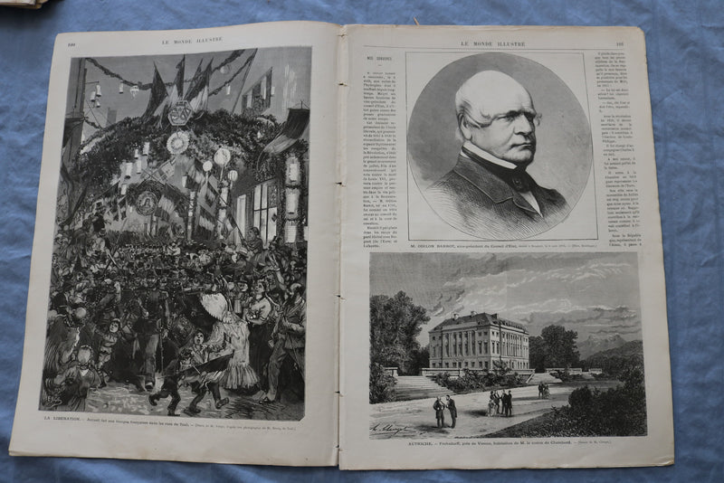 1873 AUG 16 LE MONDE ILLUSTRE MAGAZINE - LA LIBERATION-NANCY - FRENCH - NP 8448