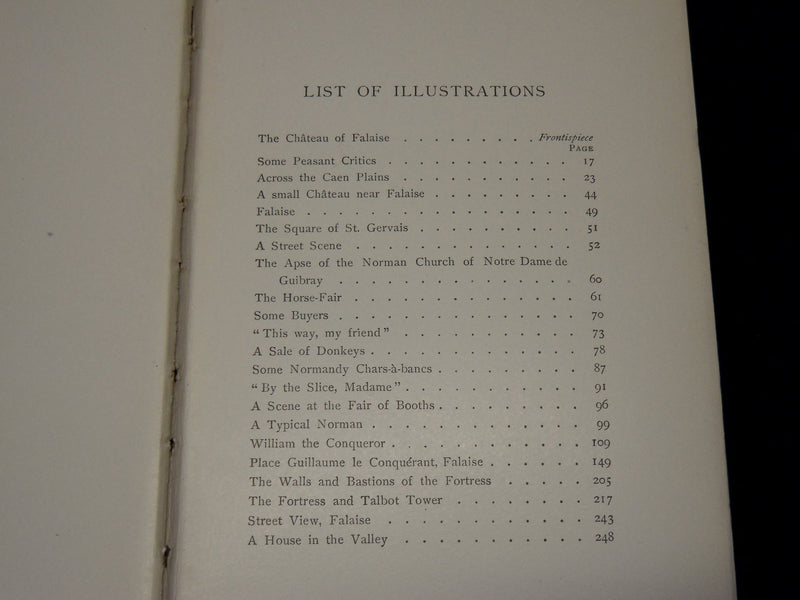 1900 FALAISE THE TOWN OF THE CONQUEROR BOOK BY ANNA DODD - KD 9385