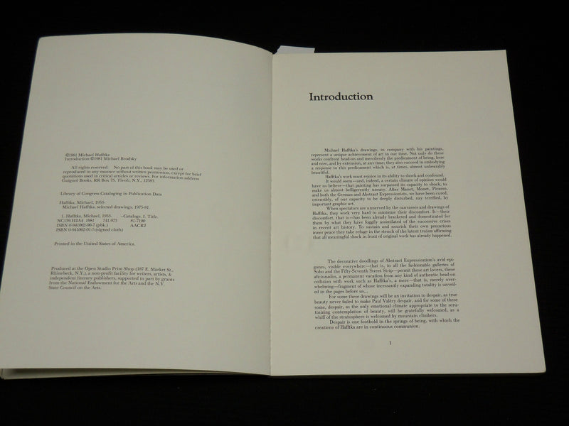 1981 MICHAEL HAFFTKA SELECTED DRAWINGS 1975-81 BOOK #337 of 400 - R 721A