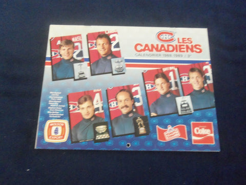 1988-1989 MONTREAL CANADIANS HOCKEY CALENDAR - F 254X