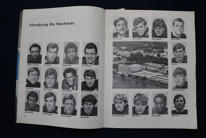 1971 IOWA FOOTBALL PROGRAMS VS. MINNESOTA & INDIANA - LOT OF 2 - K 1706