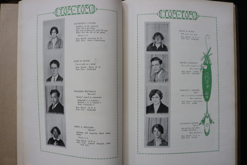1927 TOM TOM OWEGO FREE ACADEMY YEARBOOK - OWEGO NEW YORK - SOFTCOVER - YB 3472